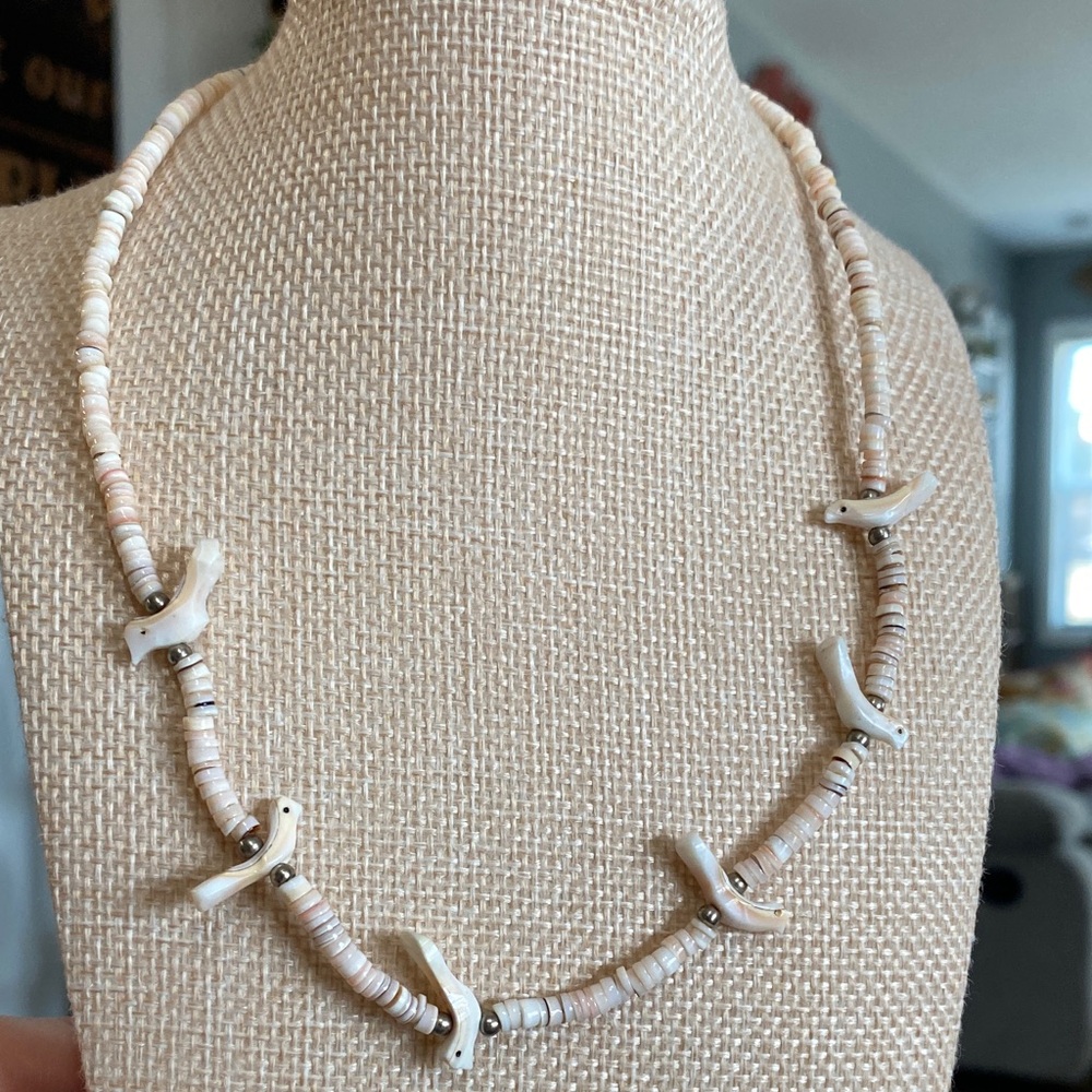 Heishi Bird Fetish Necklace